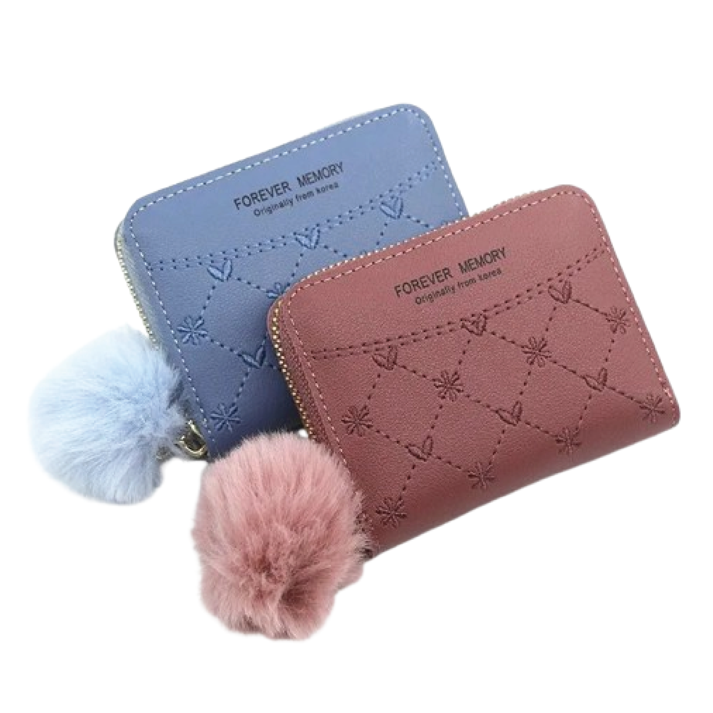 Embroidered Leather Wallet for Women