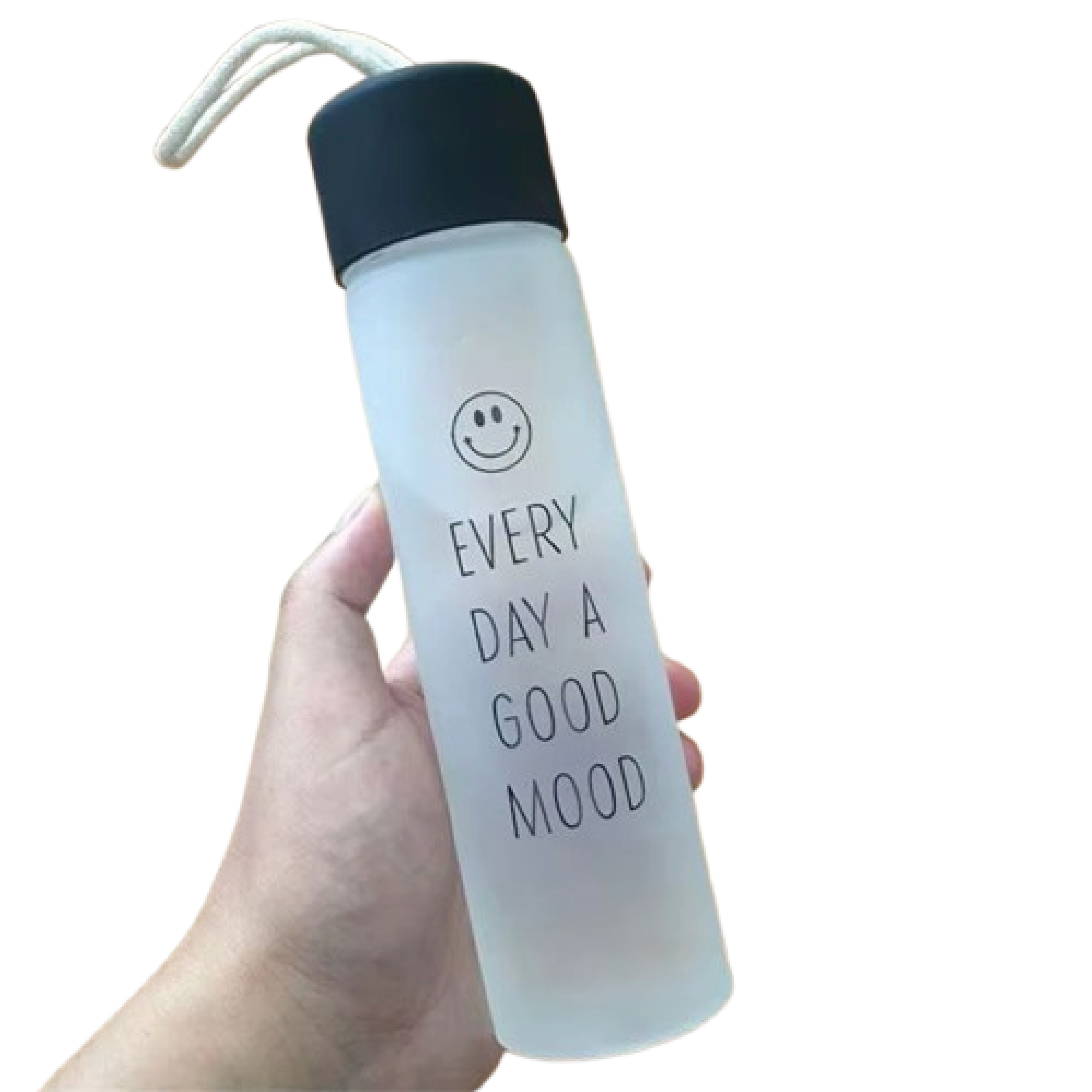 Portable Frosted Glass Water Bottle 360ml